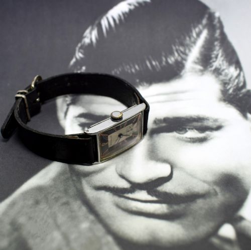 fig 1. Art Deco Gents Tank Style Watch By Rubur