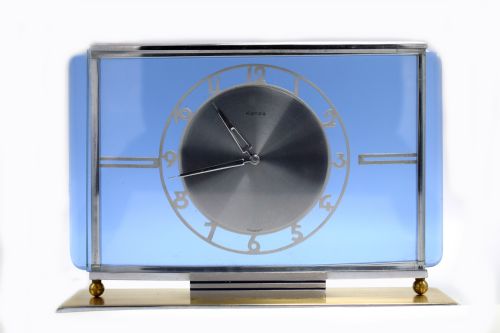 Art Deco Glass Clock by Kienzle, Circa 1930