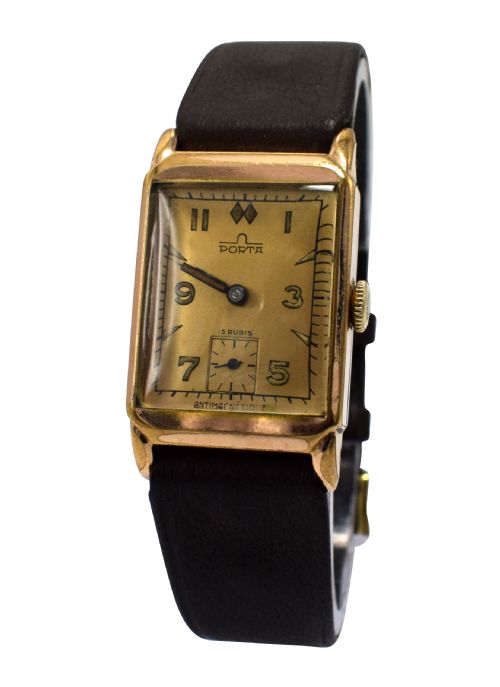fig 1. Very Attractive Art Deco 1930's Gents Wrist Watch