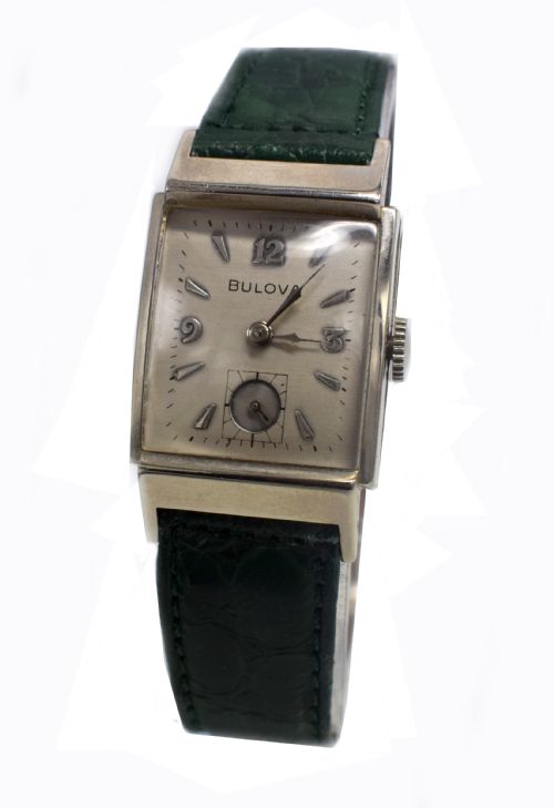 fig 1. Art Deco Gents Watch By Bulova, Circa 1930's