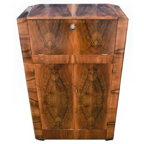 1930'S Art Deco Walnut Cocktail Bar