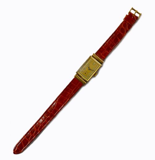 fig 1. Art Deco Gents Wrist Watch Tank Style, Newly Serviced, 1930's