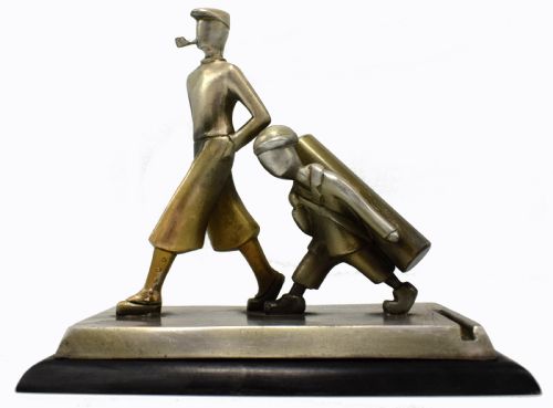 Art Deco Novelty Golfing Match Striker, Circa 1930