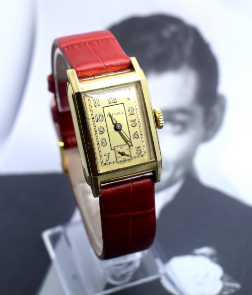 fig 1. 1930's Art Deco Gents Wristwatch Old Stock, Never Worn by Bifora