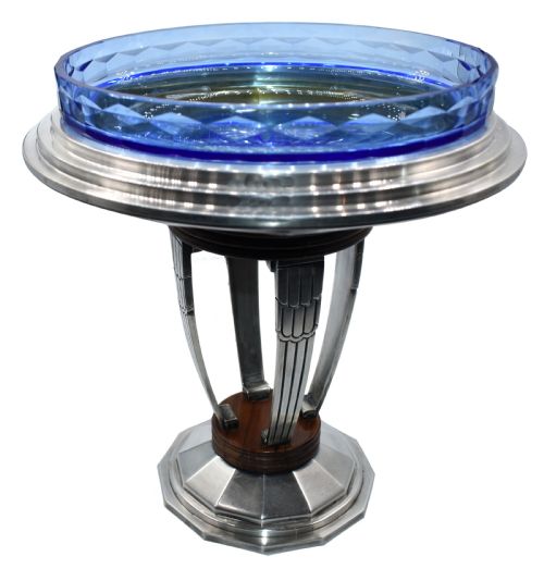 Modernist Art Deco Silver Plated Comport Coupe, Circa 1930