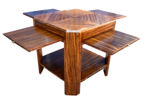Art Deco Walnut Book Table, Circa 1930