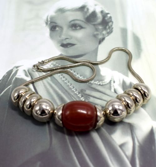 1930'S Art Deco Modernist Necklace by Jakob Bengel