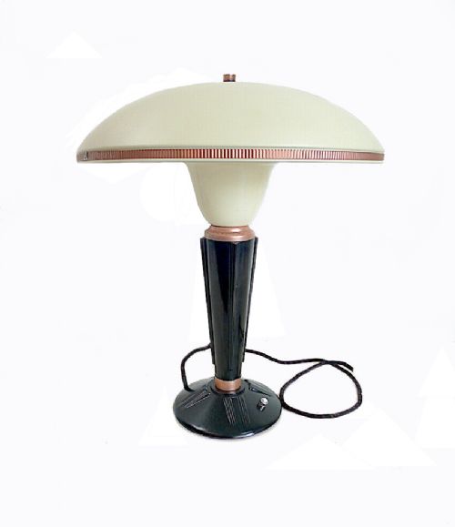 fig 1. Large Art Deco Bakelite Table Lamp by Eileen Gray for Jumo, France