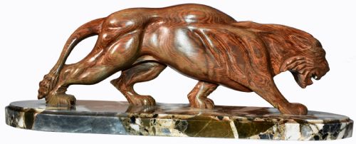 1930'S ART DECO PROWLING PANTHER FIGURE