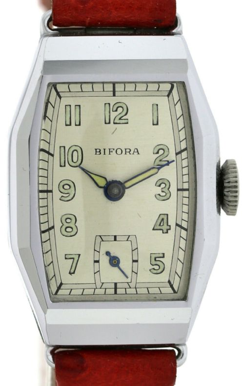 Art Deco Gents Wristwatch Old Stock, Never Worn, Newly Serviced, 1930