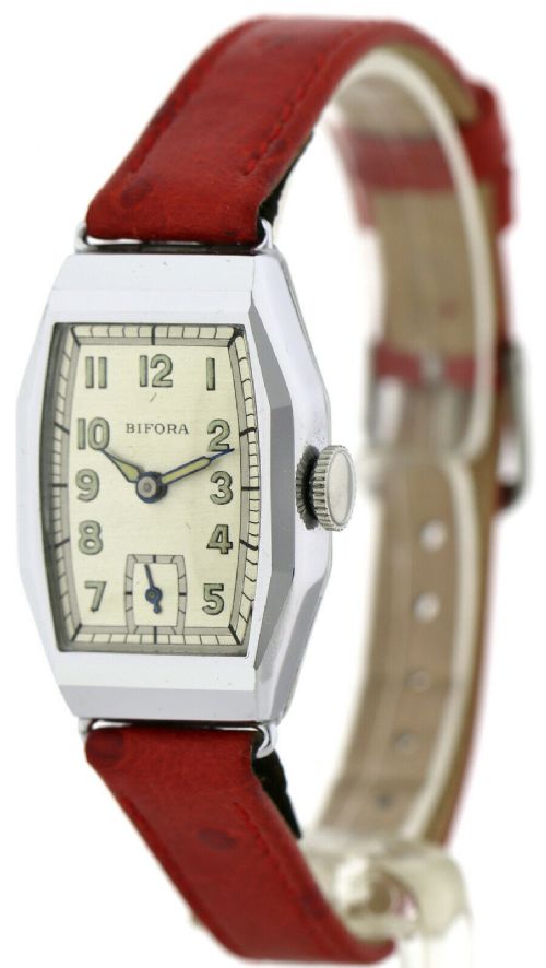 fig 1. Art Deco Gents Wristwatch Old Stock, Never Worn, Newly Serviced, 1930