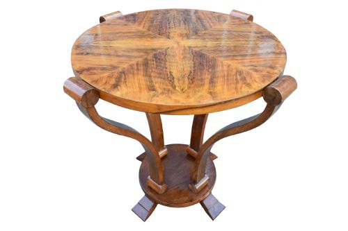 Art Deco Two-tier Centre Table in Figured Walnut, Circa 1930