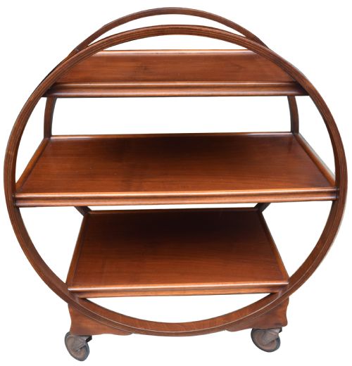 Original 1930'S Art Deco Circular Drinks Trolley
