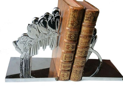 1930S ART DECO FIGURAL BRONZE BOOKENDS SIGNED HERZIG - ADDITIONAL PHOTO 7