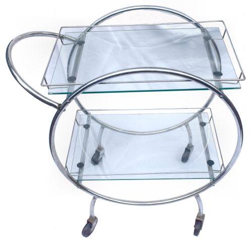 Original 1930'S Art Deco Circular Drinks Trolley