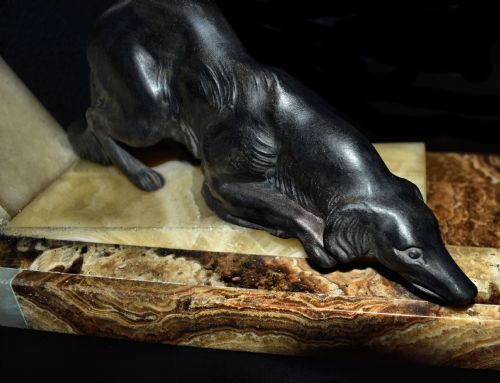 ART DECO FIGURAL GROUP ON MARBLE 1930'S - ADDITIONAL PHOTO 5