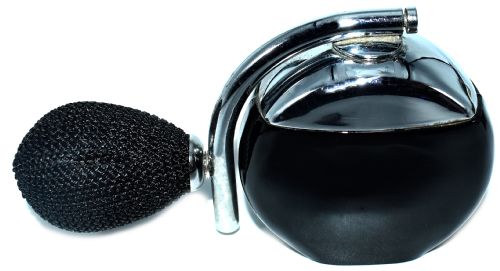 Art Deco Black Glass Perfume Atomiser by Devilbiss