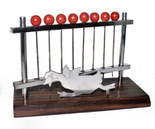 Art Deco Novelty Cocktail Stick Set in Bakelite and Chrome, Circa 1930