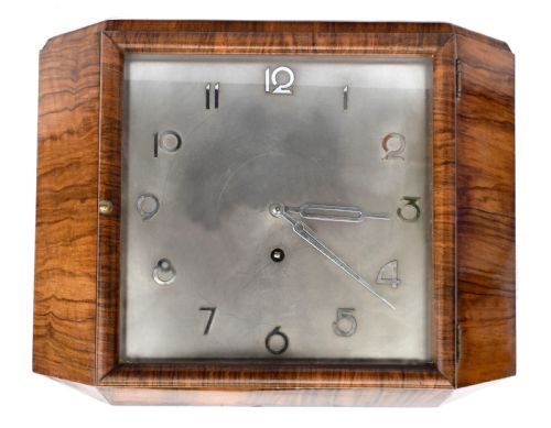 Art Deco Silvered Dial Wall Clock, C1930