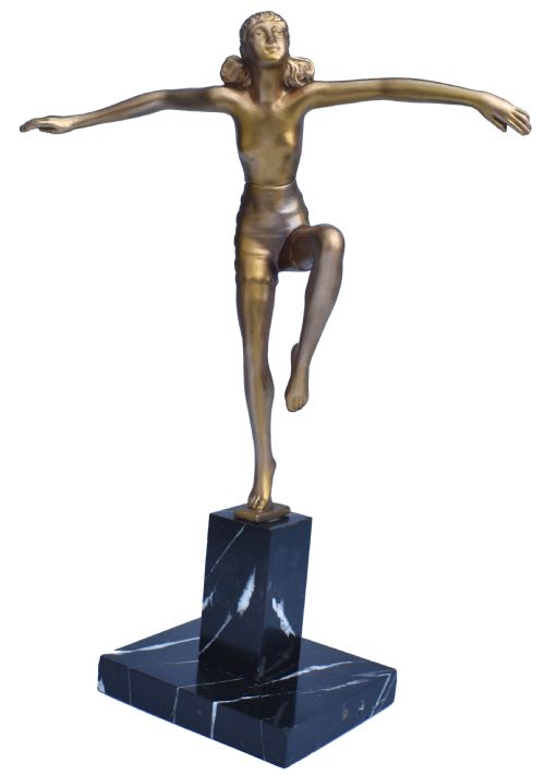 Original Art Deco Female Dancer Figure