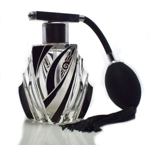 Art Deco Atomiser Perfume Glass Bottle, 1930'S