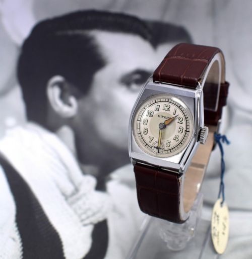 Art Deco Gents Wristwatch Old Stock, Never Worn, Newly Serviced, 1930