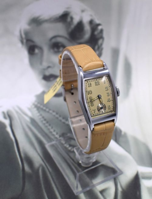 Art Deco Ladies Wristwatch Old Stock, Never Worn, Newly Serviced, 1930