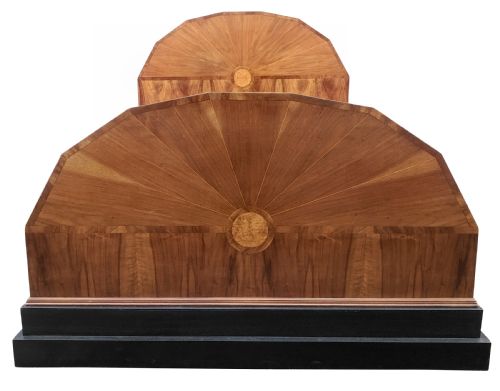 Stunning 1930s Art Deco Walnut Sunray Double Bed