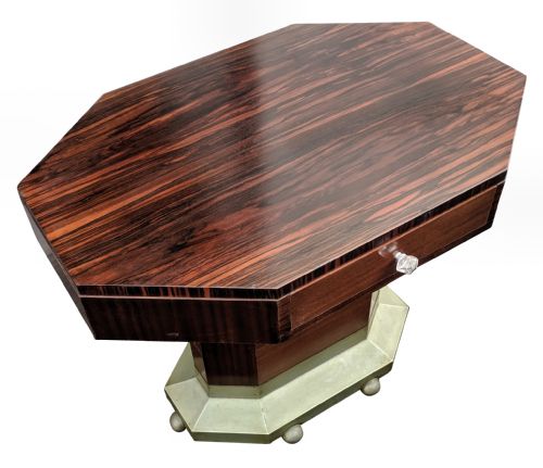 ART DECO MODERNIST CENTRE TABLE IN EBONY MACASSAR CIRCA 1935 - ADDITIONAL PHOTO 4
