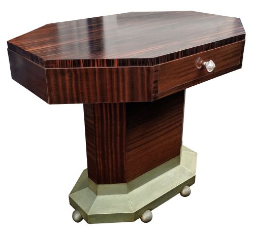 ART DECO MODERNIST CENTRE TABLE IN EBONY MACASSAR CIRCA 1935 - ADDITIONAL PHOTO 5