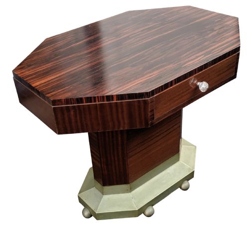 ART DECO MODERNIST CENTRE TABLE IN EBONY MACASSAR CIRCA 1935 - ADDITIONAL PHOTO 6