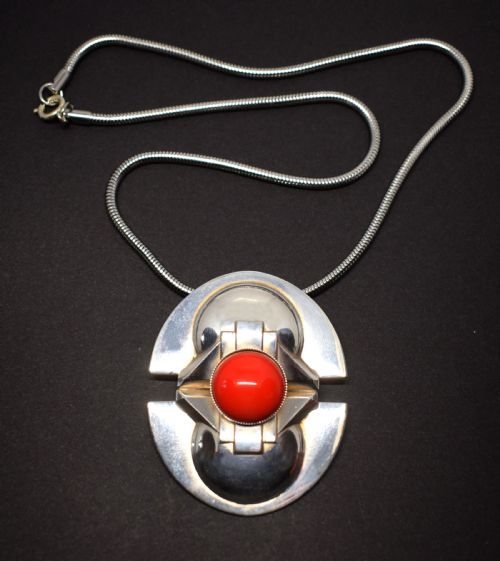 Art Deco Geometric Modernist Ladies Necklace