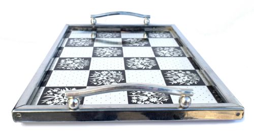 ART DECO 1930S MIRRORED DRINKS TRAY - ADDITIONAL PHOTO 3