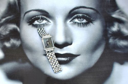 Art Deco Ladies Chrome Watch, Circa 1930