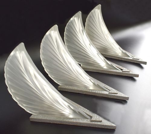 Matching Set of 1930'S Art Deco French Wall Light Sconces - Set of Four
