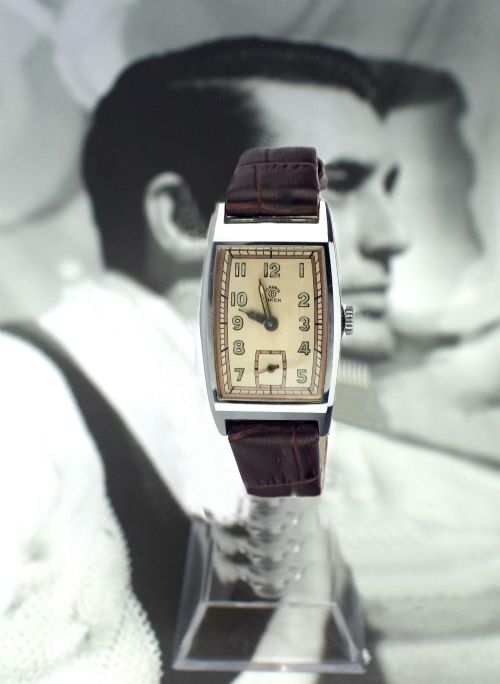 Superb 1930s Art Deco Gents Wristwatch by Watchmakers Anker, Newly Serviced