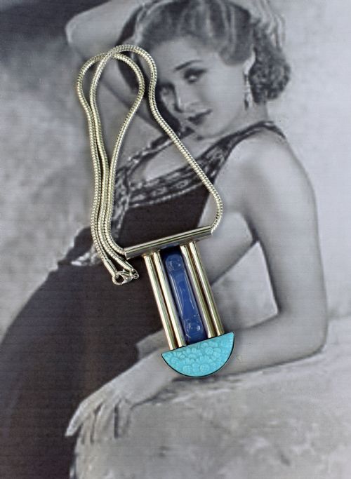 Fabulous Modernist French Statement Pendant Necklace