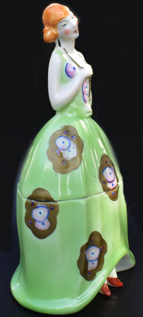 ART DECO 1930'S CERAMIC TRINKET BOX C1930 - ADDITIONAL PHOTO 2
