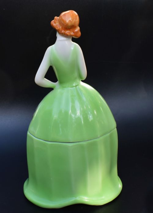 ART DECO 1930'S CERAMIC TRINKET BOX C1930 - ADDITIONAL PHOTO 5