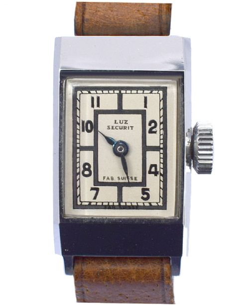 fig 2. Ladies Art Deco Swiss Watch by Luz Geneve, c1930, perfect condition.