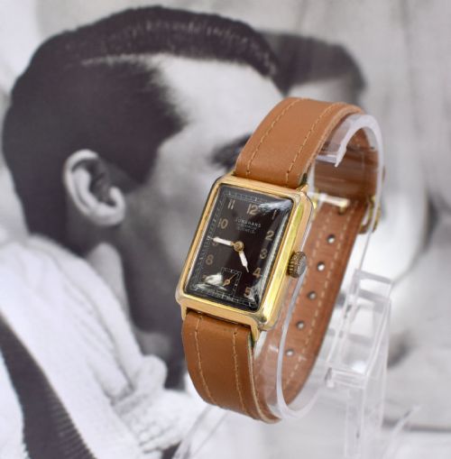 fig 2. Art Deco 1930's Gents Gold Plated Wrist Watch By Junghans