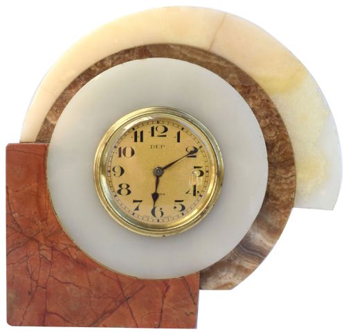 1930'S Art Deco French Marble Clock by Dep