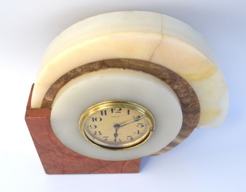 fig 1. 1930's Art Deco French Marble Clock By Dep