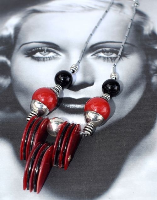 ART DECO LADIES MODERNIST NECKLACE - ADDITIONAL PHOTO 2