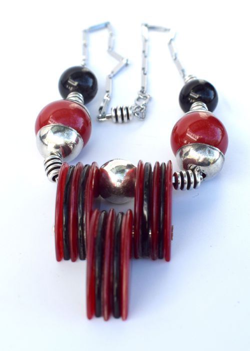 ART DECO LADIES MODERNIST NECKLACE - ADDITIONAL PHOTO 3