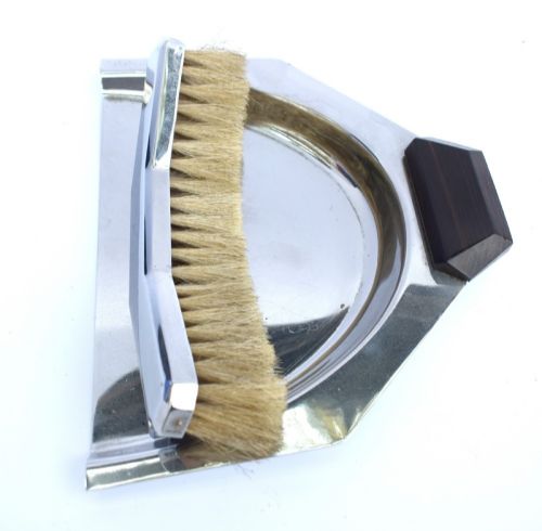 Art Deco Modernist Silver Plate Crumb Set, 1930