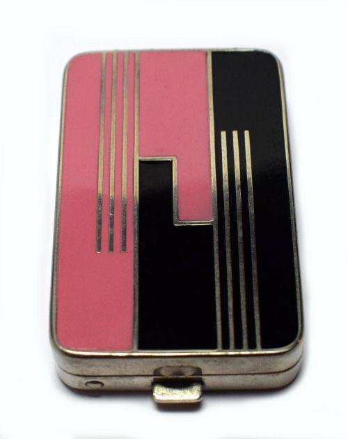 Art Deco Geometric Ladies Powder Compact Du Barry, C1930