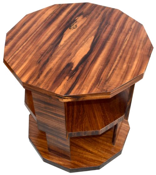 ART DECO THREE TIERED SKYSCRAPER REVOLVING BOOK TABLE C1930 - ADDITIONAL PHOTO 2