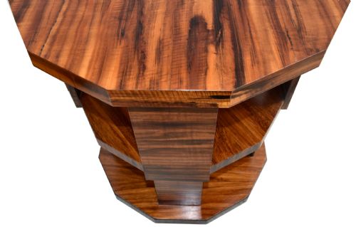 ART DECO THREE TIERED SKYSCRAPER REVOLVING BOOK TABLE C1930 - ADDITIONAL PHOTO 4