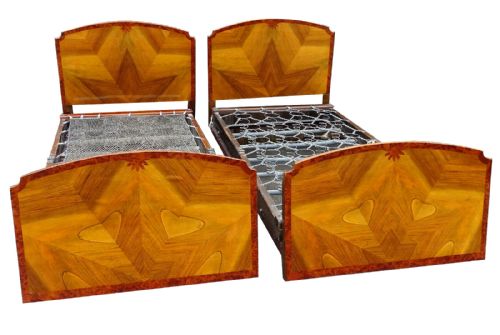 Art Deco 1930s Matching Pair of Single Beds